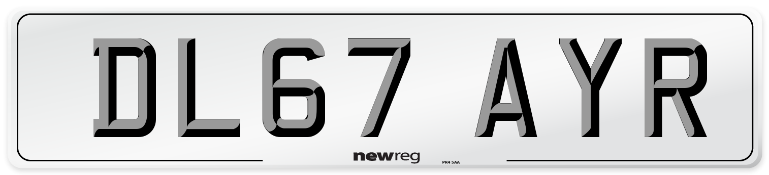DL67 AYR Number Plate from New Reg